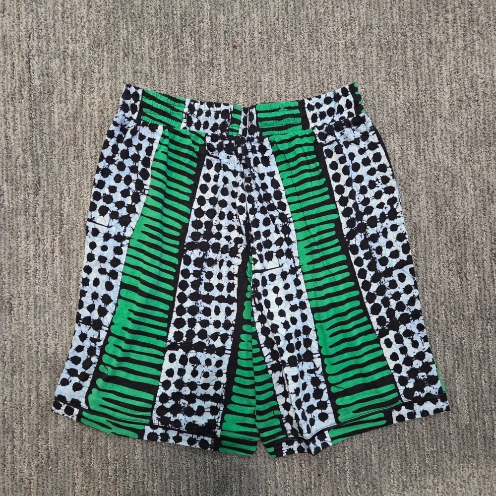 Cosabella Studio 189 Mens Pajama Set Green Black Batik Print SS Top Shorts